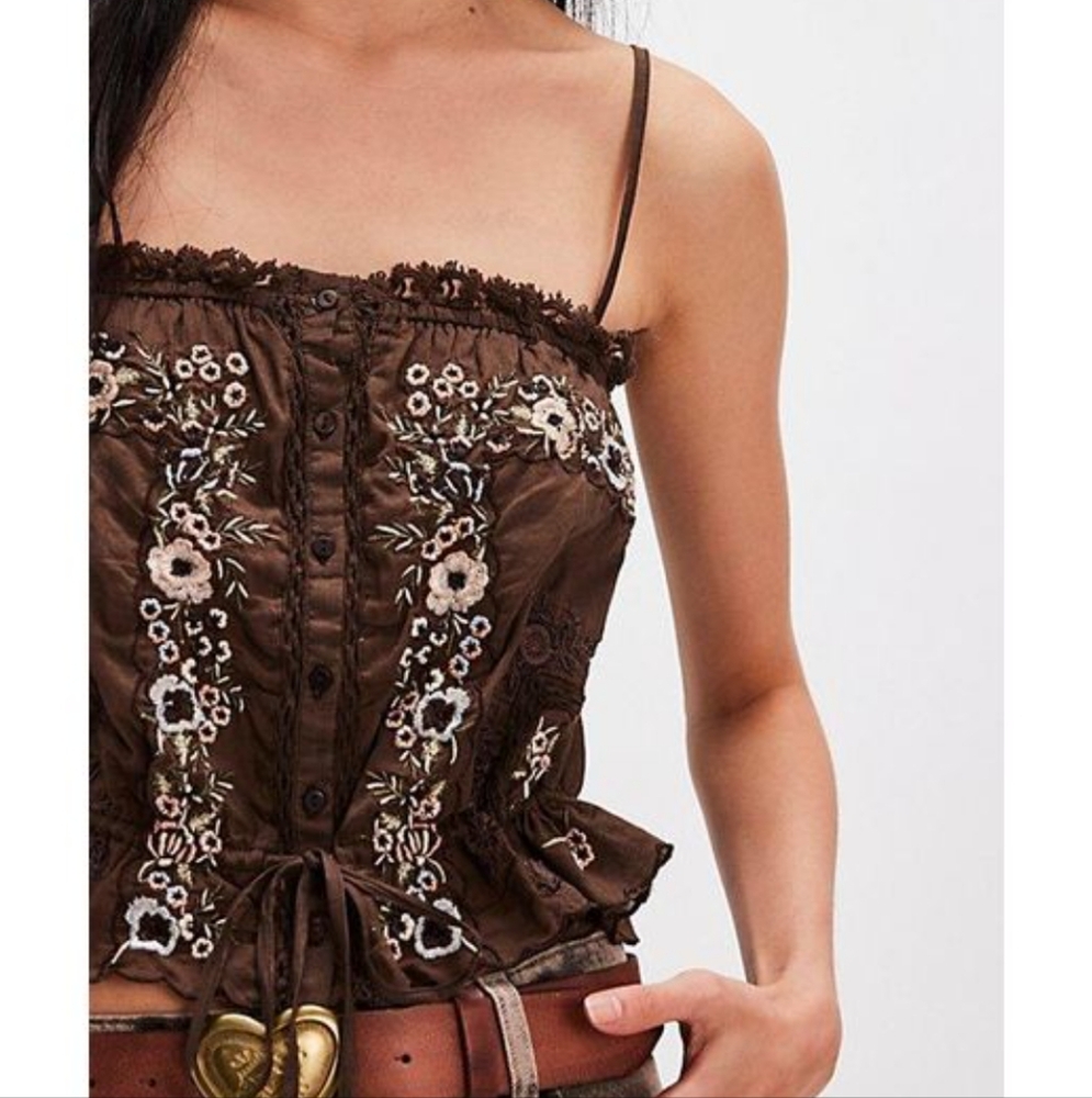 Free People Tattered Love Tank in Black